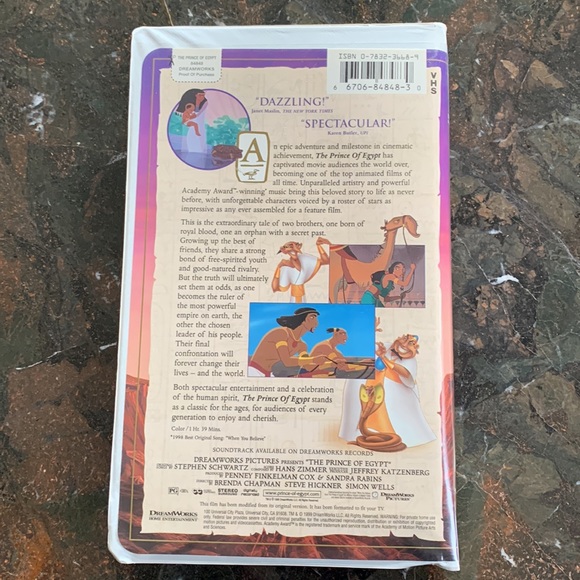 Dreamworld The Prince of Egypt VHS. - Picture 2 of 4